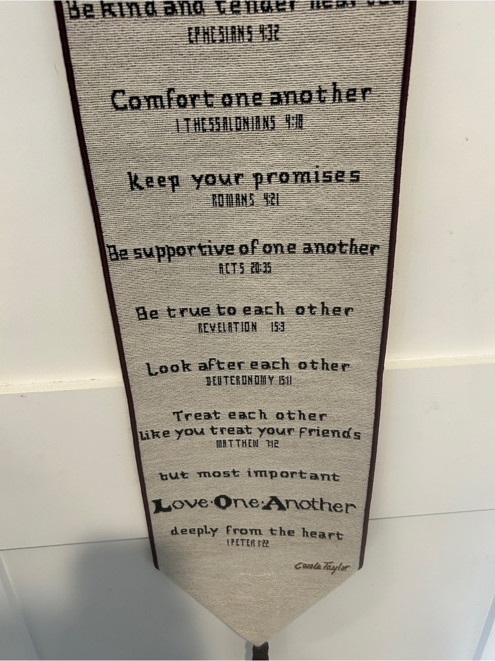 Home Rules Beige Wall Banner - Picture 4 of 5